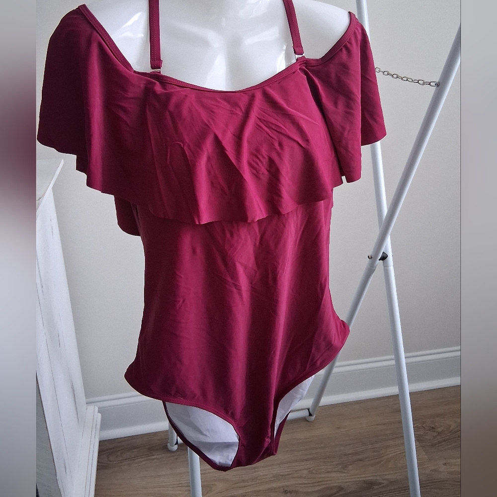 NWOT Burgundy One Piece Swimsuit